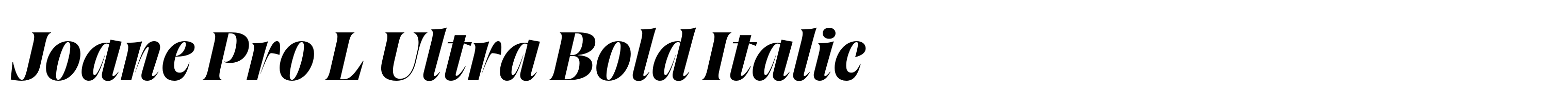 Joane Pro L Ultra Bold Italic